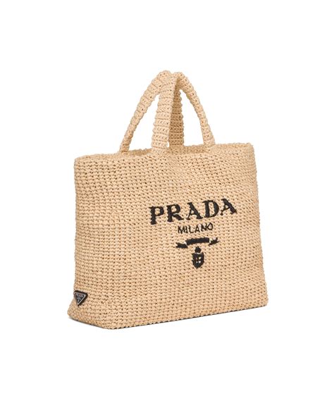 prada raffia tote amazon|Prada beach bag raffia.